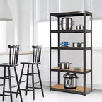 Lot de 2 étagères de rangement robustes en métal de 183 cm, à 5 niveaux réglables, pour garage