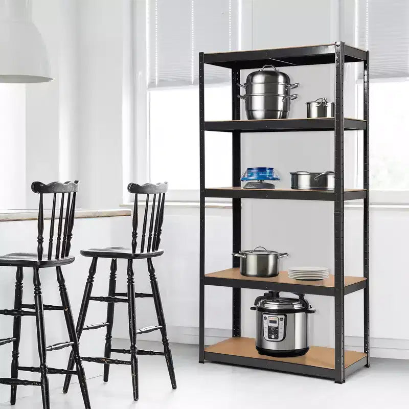 Lot de 2 étagères de rangement robustes en métal de 183 cm, à 5 niveaux réglables, pour garage