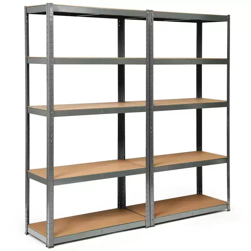 Lot de 2 étagères de rangement robustes en métal de 183 cm, à 5 niveaux réglables, pour garage