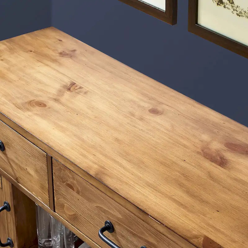 Crosley Roots Natural Finish Buffet - 52  W x 18  D x 36  H
