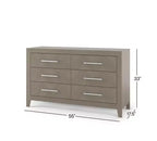Child Craft Kieran Crib, Double Dresser and Chest Nursery Set, 3-Piece, Includes 4-in-1 Convertible Crib, Dresser and Chest