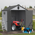 6 ft x 4 ft/6 ft x 8 ft/8 ft x 6 ft/8 ft x 10 ft All-Weather Resin Outdoor Plastic Storage Shed w/Floor, Spire Tool Shed