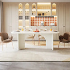 63-in Large Dining Table for 4-6 People, Modern Rectangle Kitchen Table