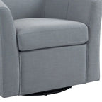 Set of 2 Modern Upholstered Swivel Barrel Chair Living Room Accent Chair