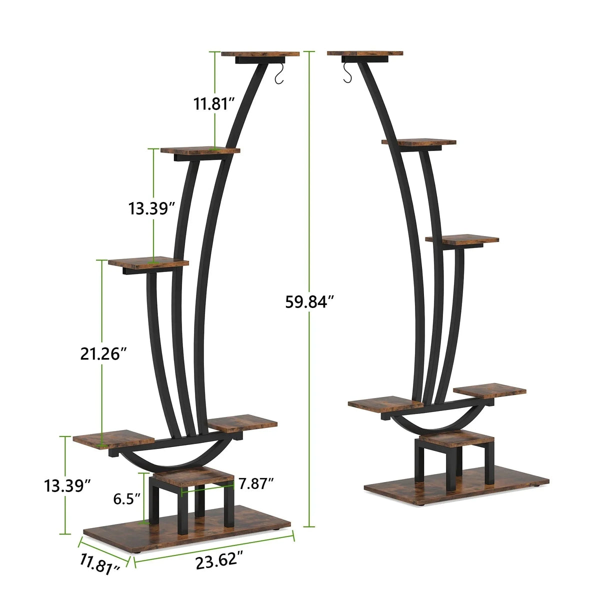 Indoor Plant Stand, 6-Tier Flower Rack for Home Garden- Set of 2