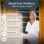 2-Person Low EMF FAR Infrared Sauna, Canadian Hemlock Wood