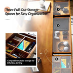 Eugenia Mid-century Office Desk with Drawer Divider&Cable Management&Charging Station by HULALA HOME