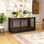 Pet Residence with Iron Tube Reinforcement Stylish & Sturdy Dog Crate