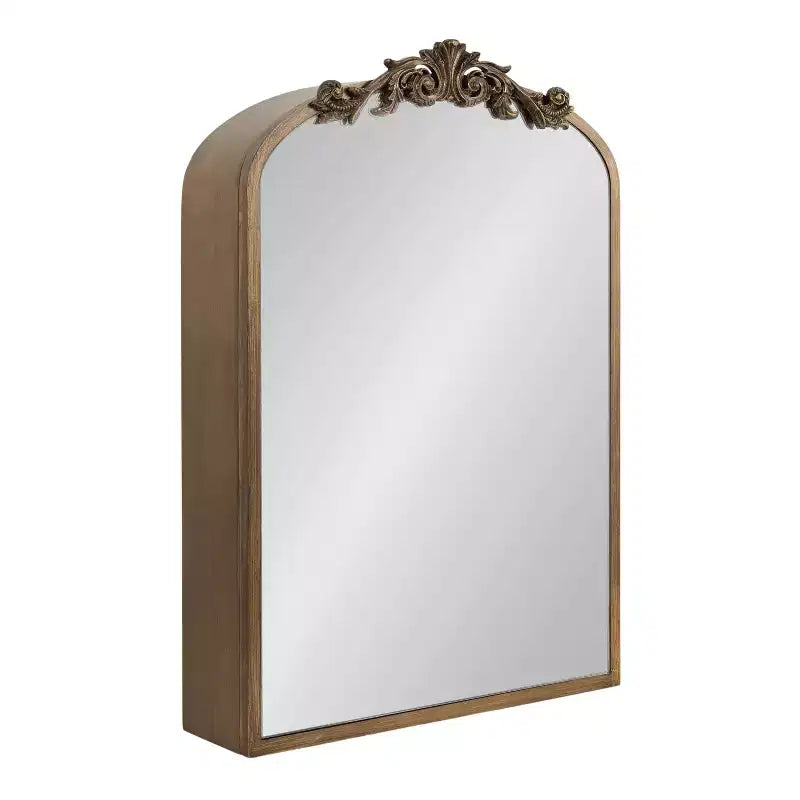 Kate & Laurel All Things Decor 20x6x30 Arendahl MDF Jewelry Cabinet with Mirror Gold