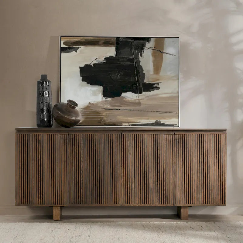 Classic Home Roya Oak Veneer Sideboard Buffet