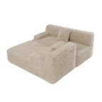 Cloud Sectional Sofa, Modern Upholstered Couch with 2 Throw Pillows, Free-Combined Sofa, Modular Sectional L Shaped Couch
