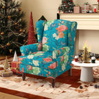 Erommy Modern Accent Chair, High Back Armchair, Upholstered Fabric Button Single Sofa with Wooden Legs for Living Room