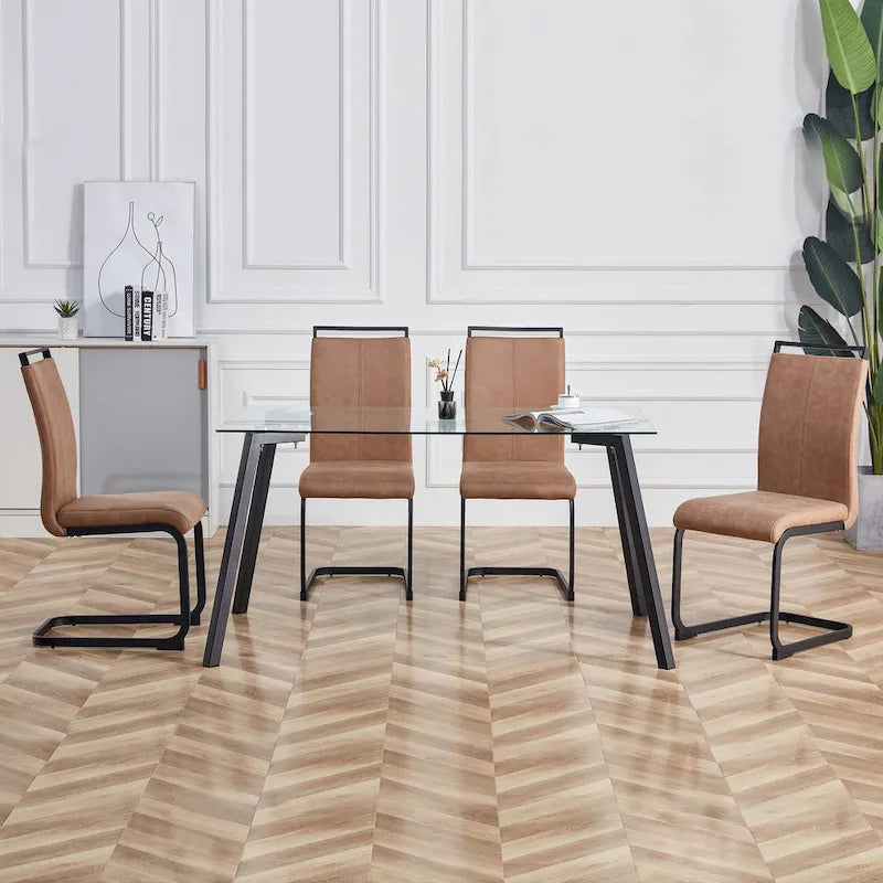 Modern Dining Chairs PU Faux Leather set of 4