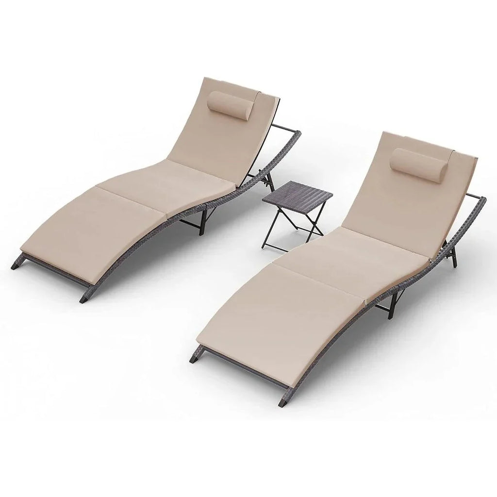 Kullavik 3-PiecesOutdoor Chaise Lounge Set
