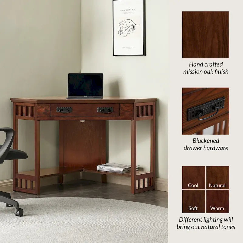 Leick Home Mission Corner Writing Desk