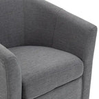 Set of 2 Modern Upholstered Swivel Barrel Chair Living Room Accent Chair