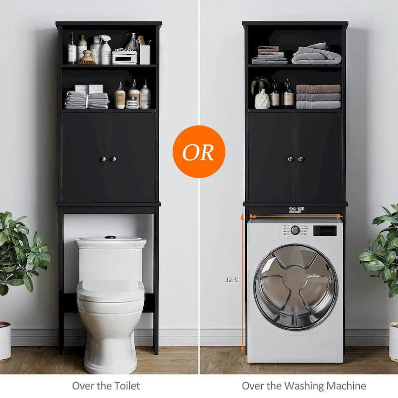 Futzca Over The Toilet Storage Cabinet with Door