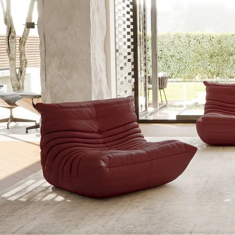 Furgle Microfiber Leather Sofa Ergonomic Design Lazy Sofa Floor Sofa
