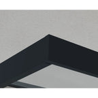 Sophia 3 ft. Grey Clear Door and Window Awning