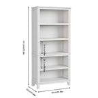 GustoWave 71 Tall Bookcase w/Adjustable Shelves 31.5in Width Wooden Bookshelf 5 Tier Farmhouse Bookshelves Vintage Bookcase