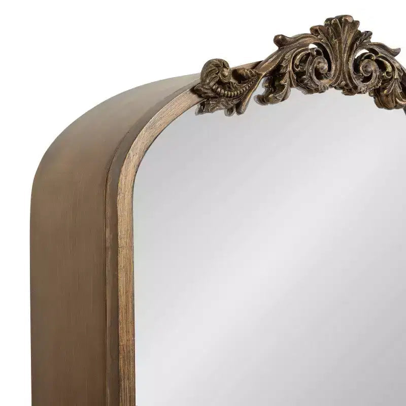 Kate & Laurel All Things Decor 20x6x30 Arendahl MDF Jewelry Cabinet with Mirror Gold
