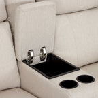 MCombo 60.2 Power Loveseat Recliner Sofa with Massage and Dual Heating, Adjustable Headrest, USB & Type C Port, Fabric