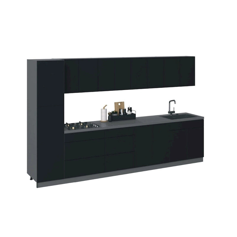 Kitchen Elegant Collection Black Color Base Size 11Ft Wide - 135x24