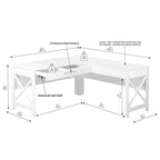 Alaska Modern Farmhouse L-Shaped Desk with Drawer