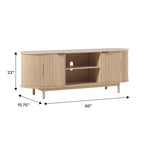 Middlebrook Modern Reeded 60-inch TV Stand with Rounded Edges