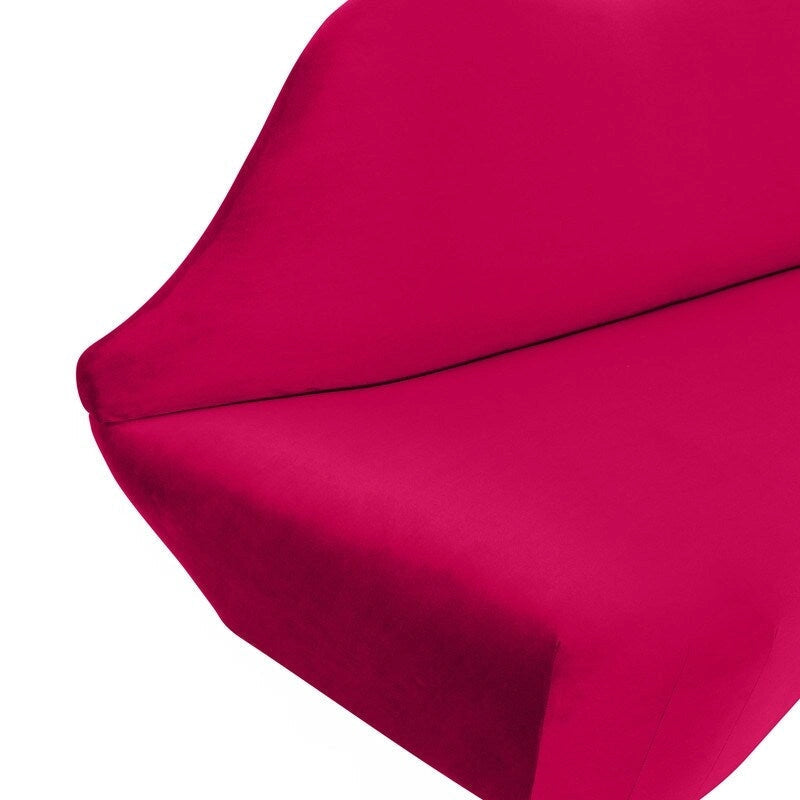 Lips Velvet Settee - 67.7W x 29.1D x 36H