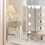 Luxurious LED Makeup Vanity with 9 Drawers Elegant Makeup Station
