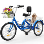 26 Adult Tricycle 3 Wheel Bikes 7 Speed Trike Bike
