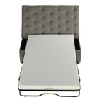 Folding Sofa Bed, 49.6 Ottoman with a Folding Sofa Bed, Convertible Ottoman Sleeper with Memory Mattress and Tufted Design