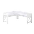 Alaska Modern Farmhouse L-Shaped Desk with Drawer