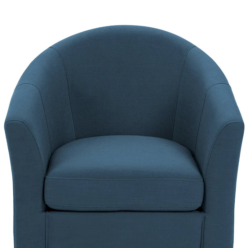 Set of 2 Modern Upholstered Swivel Barrel Chair Living Room Accent Chair