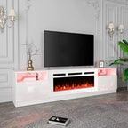 36 Electric Fireplace TV Stand, Entertainment Center & TV Console for TVs up to 80, Modern Fireplace Heater for Living Room