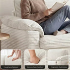 Dyonery 86 Cloud Loveseat Sofa, Deep Seat & Wide Armrest Pillows, Sturdy Frame, Breathable Ergonomic Design