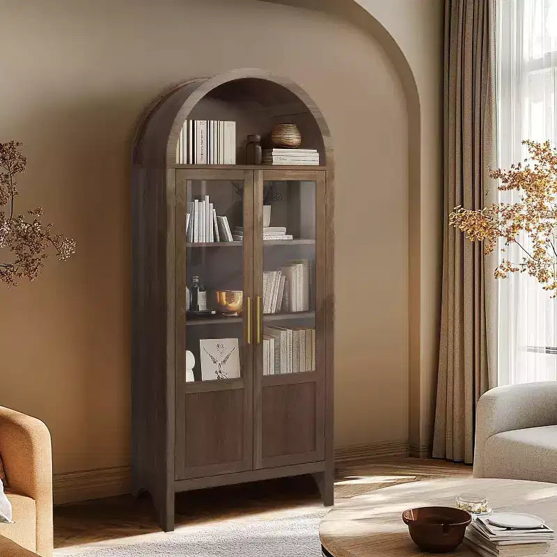 Arched Cabinet Wooden Display Cabinet