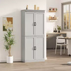 Freestanding Kitchen Pantry Storage Cabinet, 70 in Cupboard with Doors and Adjustable Shelves