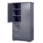 Tall and Wide Storage Cabinet with Doors for Bathroom/Office