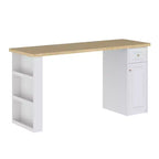 82.6 Laundry Countertop Storage with Adjustable Shelf & Drawer, Washer Dryer Countertop for Laundry Room
