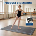 4x6 Portable PVC Dance Floor Mat, 5mm Thick Non-Slip Scratch-Resistant Dance Mat for Ballet Jazz Tap Yoga Pilates and Home Exercise