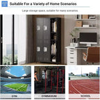 Garvee Steel Storage Locker Cabinet, 72 Heavy-Duty Metal Locker for School, Gym & Office, Black