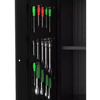 Garage Storage Cabinet with Wheels & Pegboard, 72 H Locking Metal Storage Cabinet with 2 Doors & 4 Adjustable Shelves for Garage Workshop