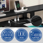 65 L-Shaped Corner Desk with RGB LED, Monitor Stand & Storage Cabinet â€?1-Person | White / Oak / Charcoal Grey / Black