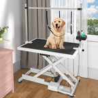 Professional Electric Dog Grooming Table for Large Dogs Heavy Duty Pet Grooming Table w/Aluminum Dog Grooming Arm - 50W