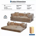 80.7 5-in-1 Convertible Sleeper Sofa Bed aï¿?Corduroy, 1200 lbs, No Assembly
