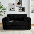 54 Pull-Out Sleeper Sofa Bed Double Seat Recliner Sofa Bed