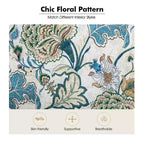 Araceli Traditional Wooden Upholstered Floral Armchair with Wingback and Nailhead Trim| ART OF LIVING DESIGNS