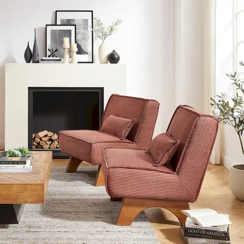 Art Leon Set of 2 Polyester Accent Chair